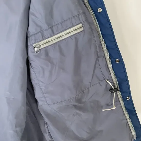 RARE Vintage 80s North Face Gore-Tex Mountain Anorak Hooded Blue Jacket Men Sz L